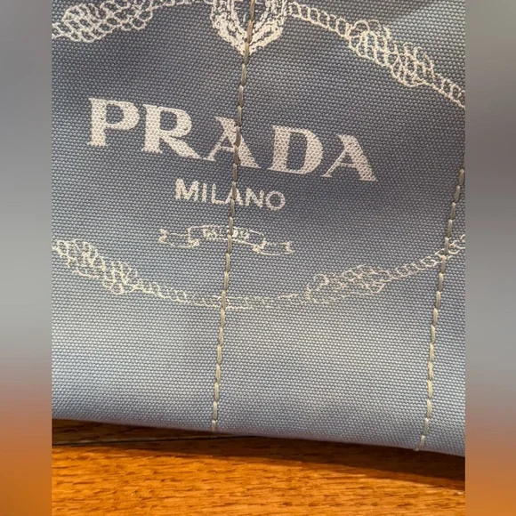 *SOLD*PRADA Canapa Small Tote With Original Cards of Authencity and Dust Bag. - Picture 6 of 14
